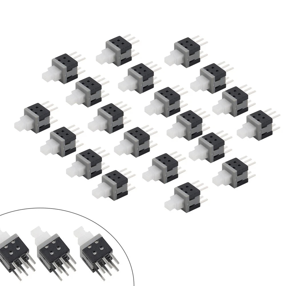 20PCS 5.8x5.8x10mm 6 Pins Tactile Push Button Switch Latching