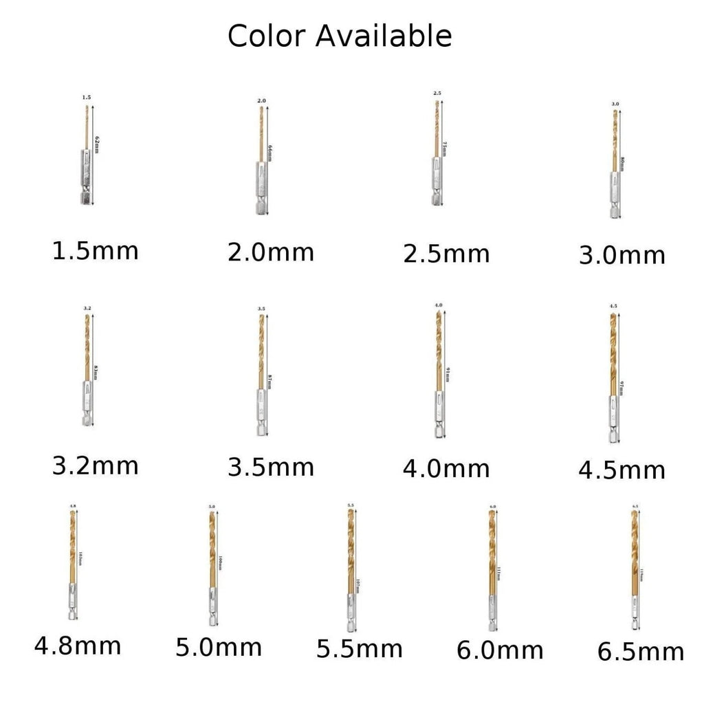 5.5mm Hex Shank Drill Bit for Aluminum (1/4" Hex)