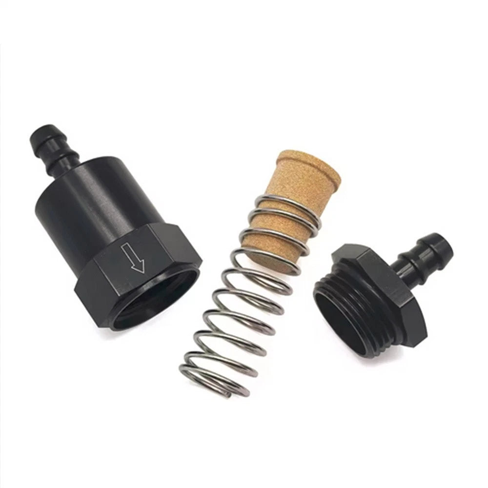 3/8" Inline Fuel Filter 30 Micron 6061-T6 Aluminum Black