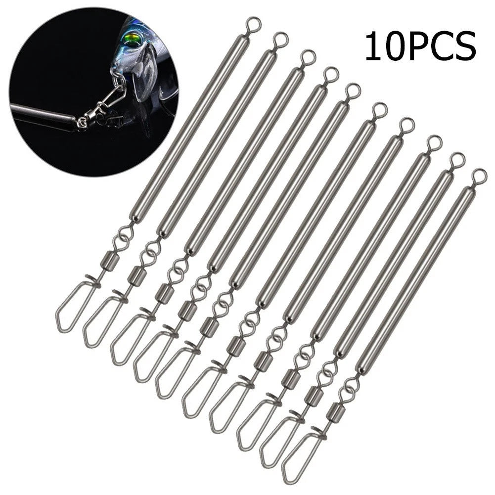 Anti-Bite Bar Fishing Wire Leader 5.8cm Silver Swivel