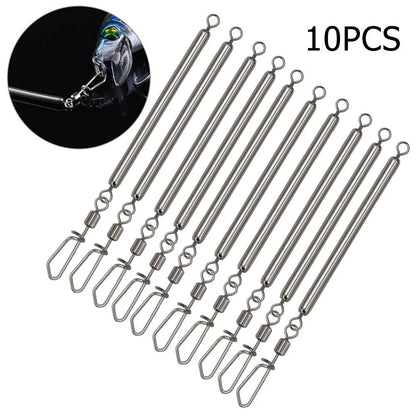 Anti-Bite Bar Fishing Wire Leader 5.8cm Silver Swivel