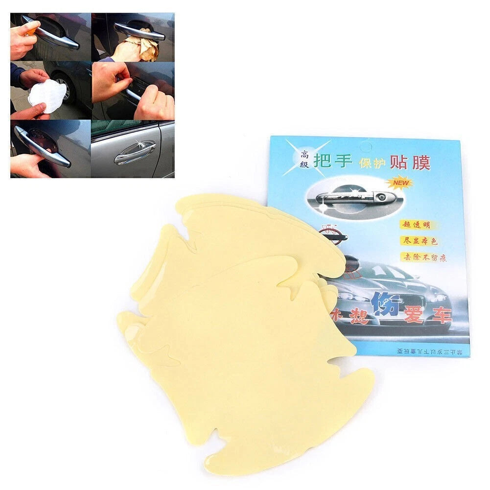 Set of 4 Car Door Handle Scratch Protector Film Invisible Clear Universal