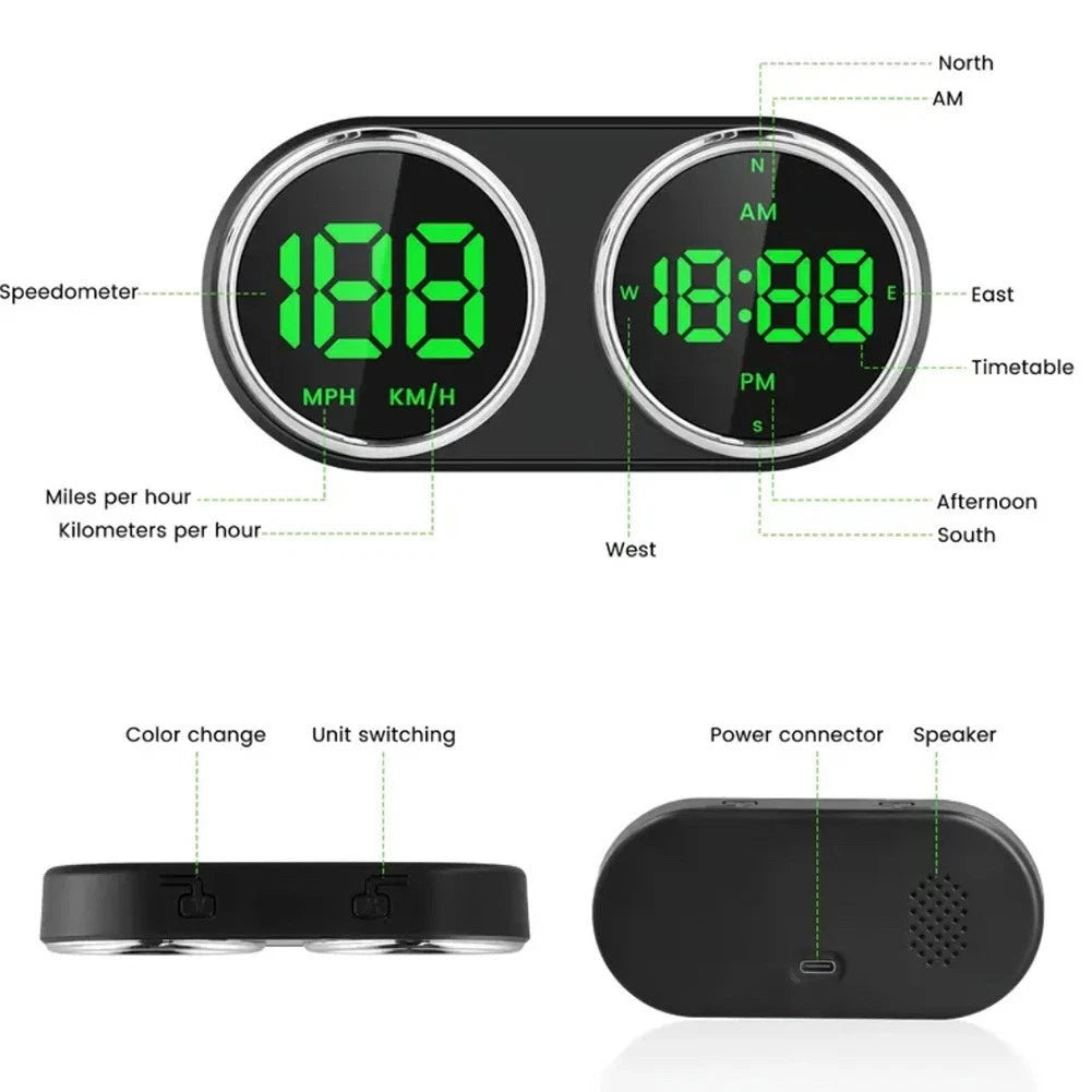 Digital Speedometer for Cars (KMH MPH Support)