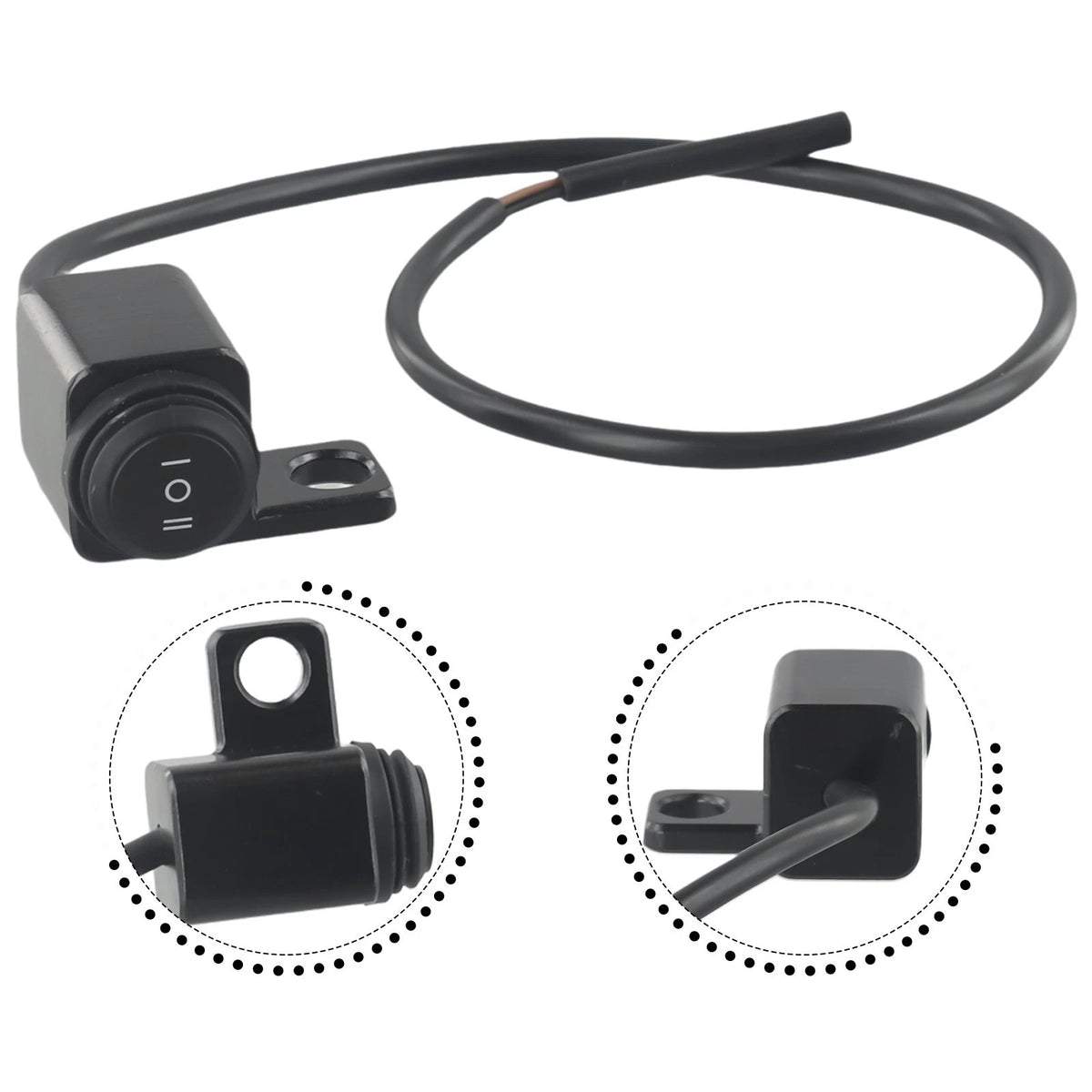 Switch 50 Cm Aluminum Alloy Mirror Mounting Switch Motorcycle Rearview