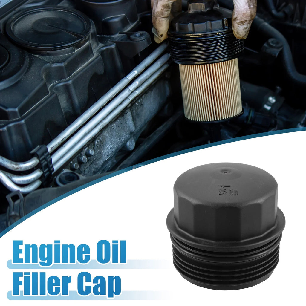 Engine Oil Filter Housing Cover Cap Replacement for BMW 318d 320d E90 (2007–2010)