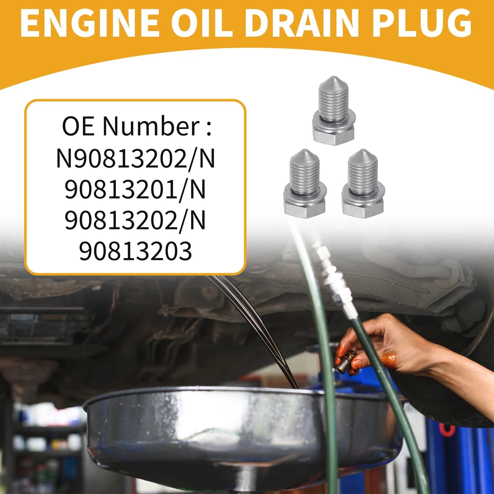 Oil Drain Plug Thread Repair for Audi A3 2006–2016 Metal 3 Piece Kit