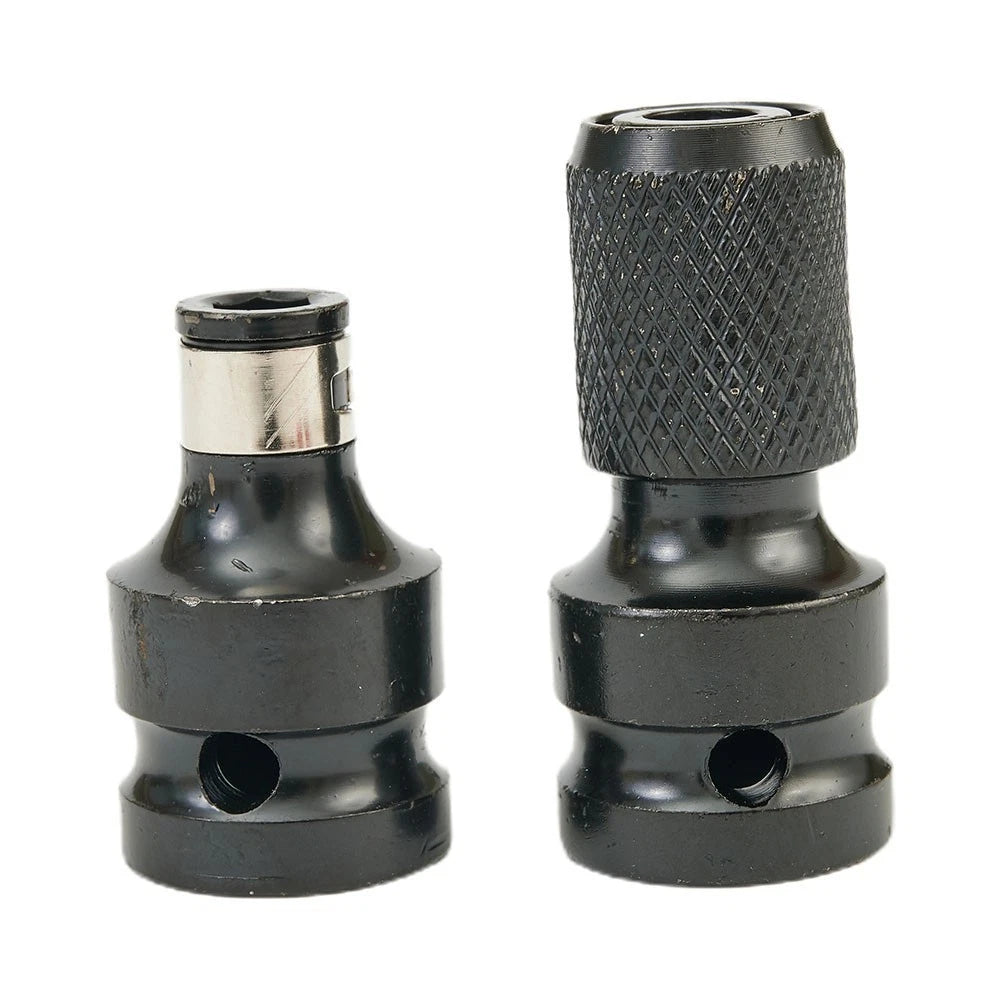2X 1/4 Hex Shank to 1/2 Square Drive Drill Bit Chuck Adapter Converter