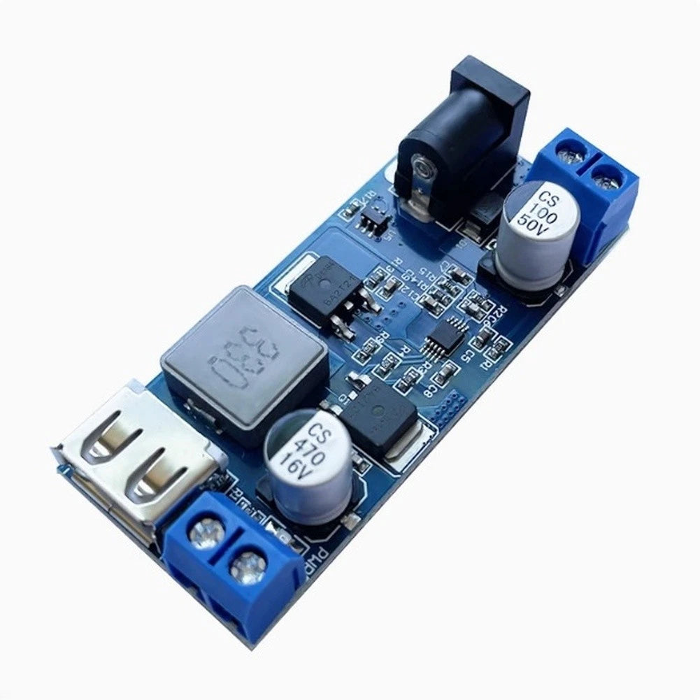 DC-DC Power Module 24V 12V to 5V 5A Step Down Converter with USB A C