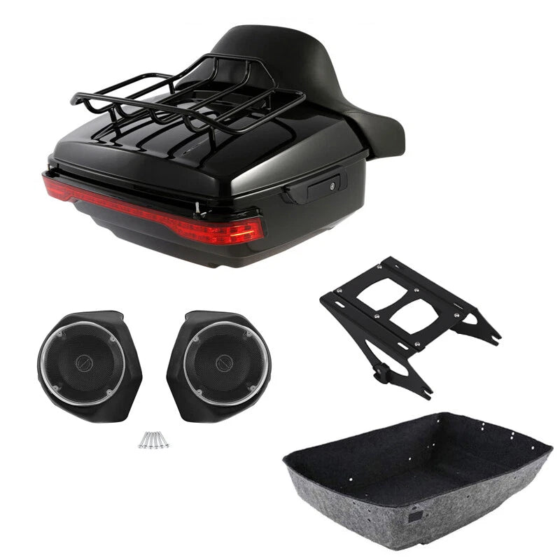 Trunk Pad Rack Mount Light Speaker for Harley Electra Glide (2014–2026)