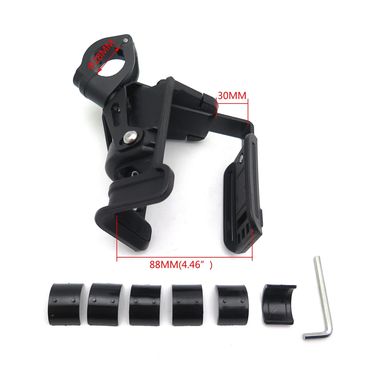 Adjustable Cup Holder for Motorcycle Bicycle Handlebar (22-28mm)