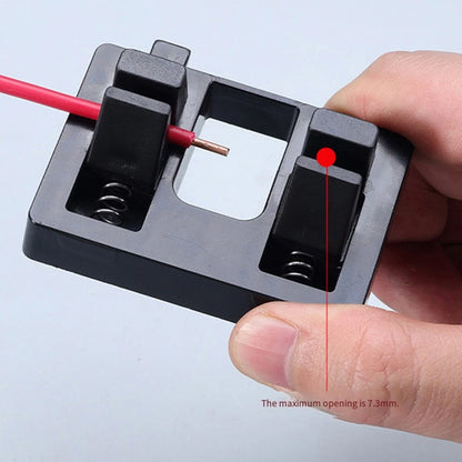 2X Black Plastic Wire Soldering Holder for Compact Design (70 x 50 mm)