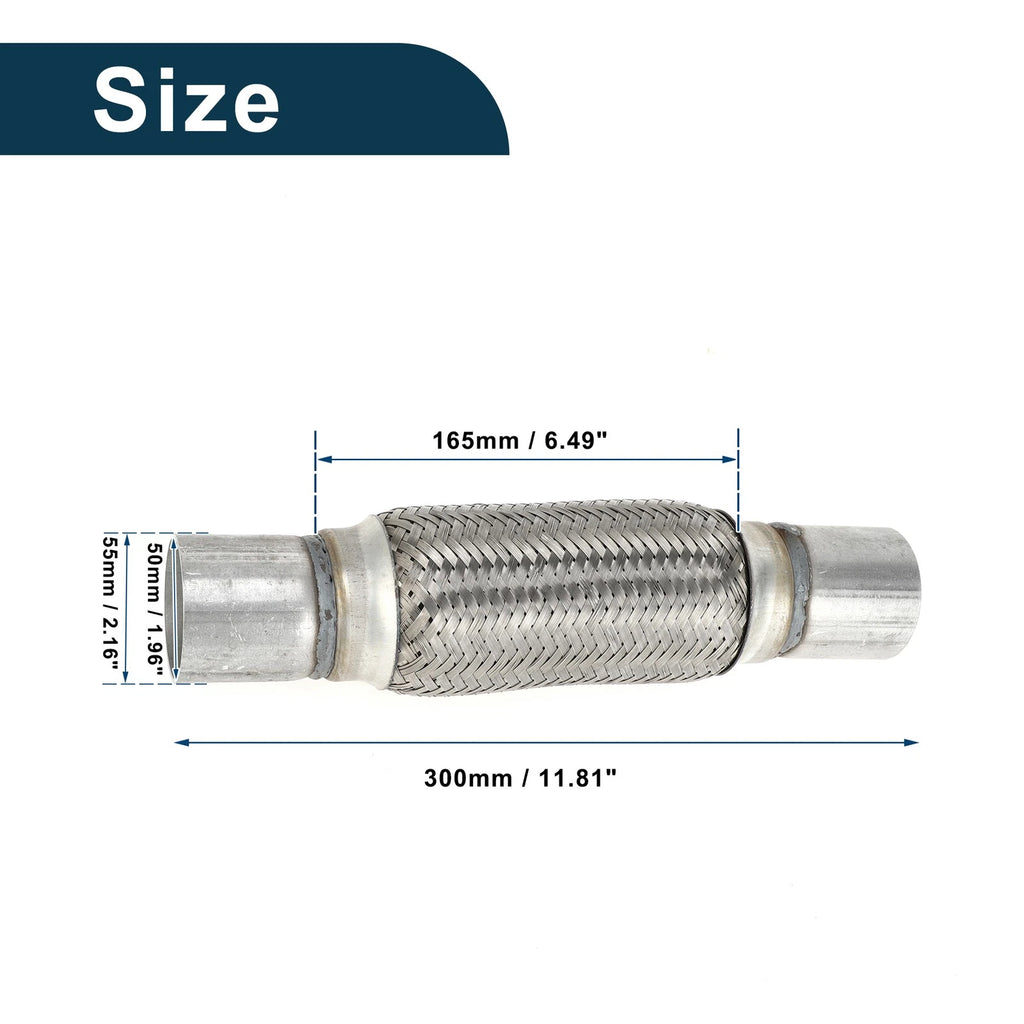 Exhaust Flex Pipe 2.16 Inch OD for Universal Applications (1 Pcs)
