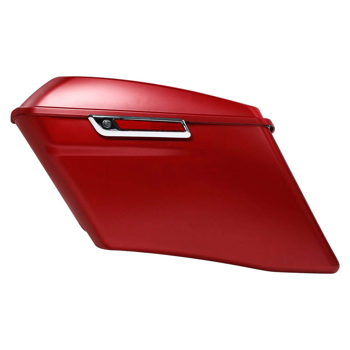 4" Stretched Hard Saddlebags for Harley Touring (2014–2024) Wicked Red Denim
