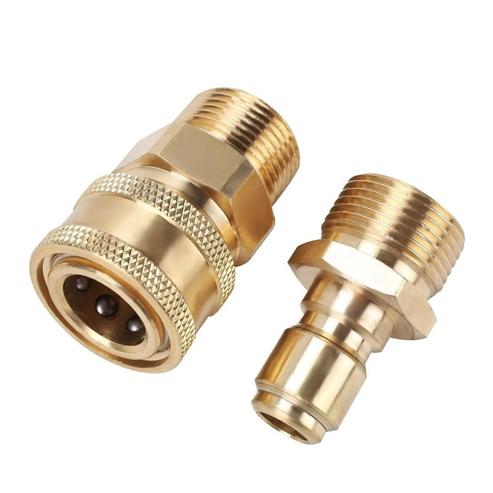 3/8in Male to M22 Male Quick Release Coupling Adapter for Pressure Washer