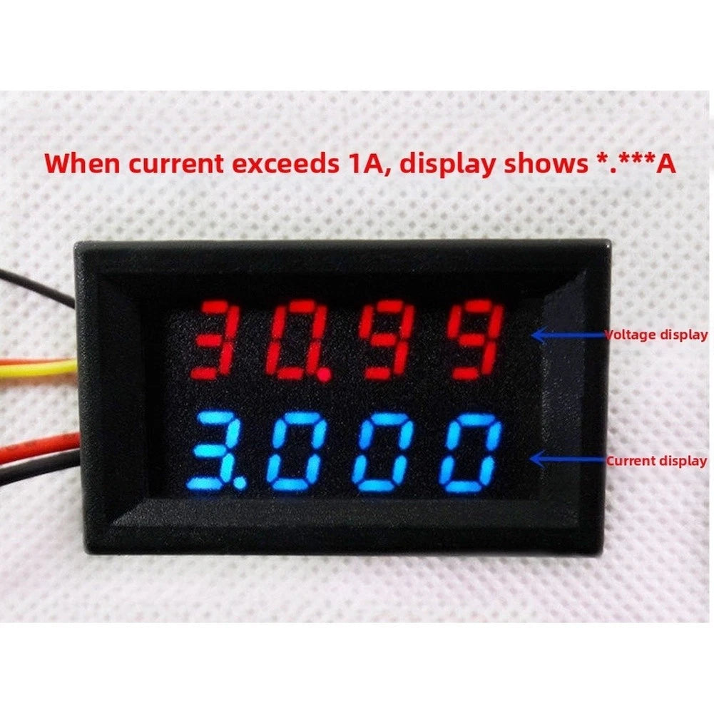 DC 0-200V 4 Digit LED Dual Function Meter for Voltage Current Monitoring