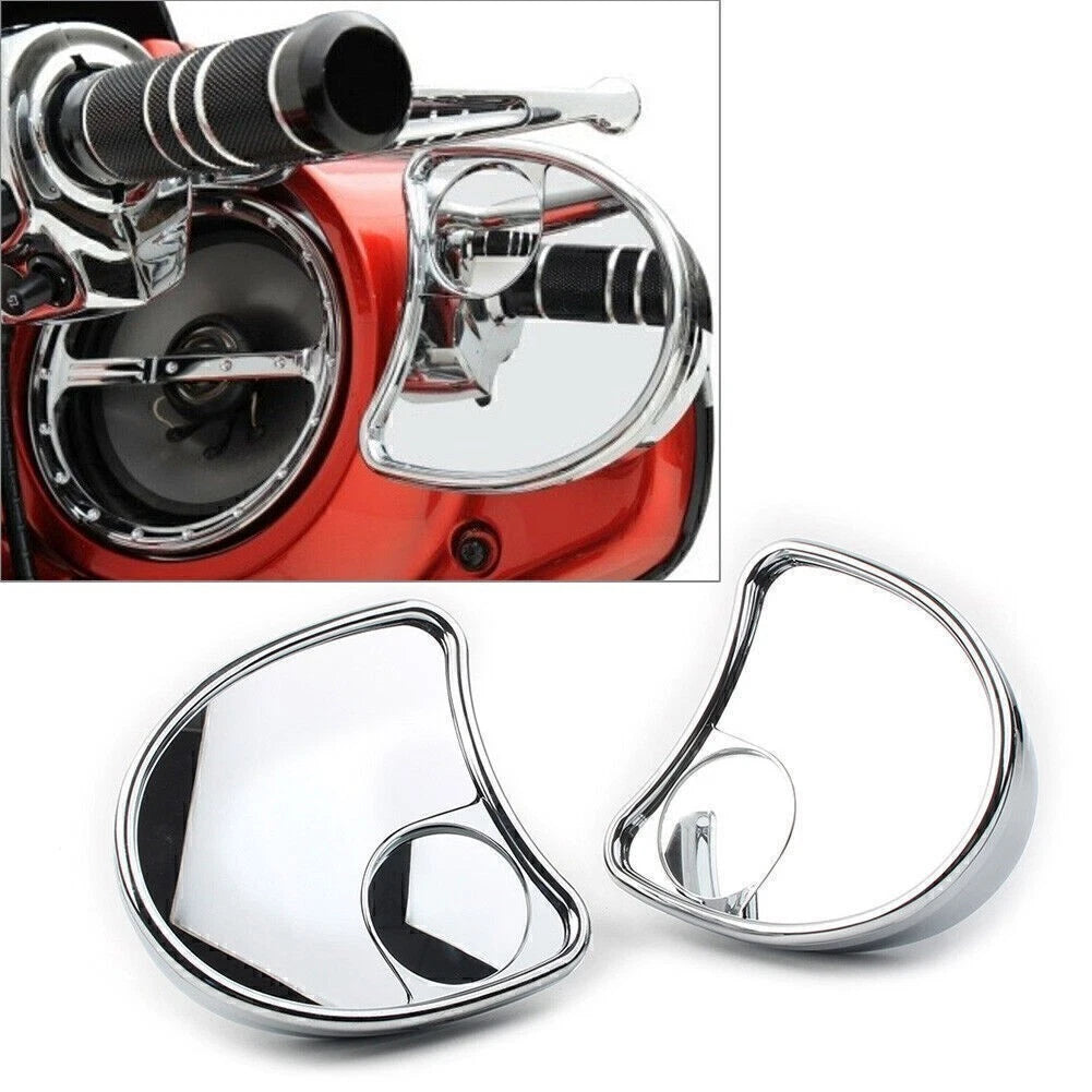 Chrome Fairing Mirror w/ Blind Spot for Harley Batwing Touring (2014–2023)