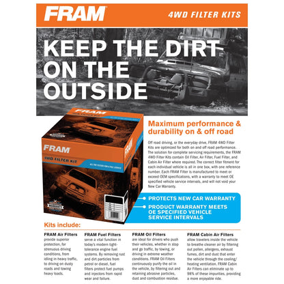 FRAM Air Oil Fuel Filter Service Kit for Hilux KUN16 KUN26 (2005–2015)