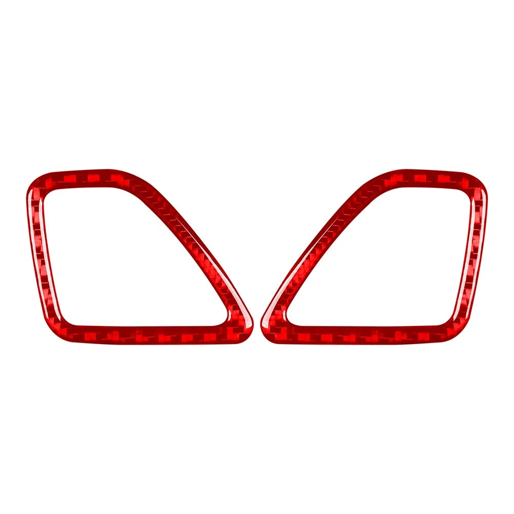 2X Carbon Red Dashboard Air Vent Outlet Cover Trim for Jeep Cherokee (2014–2023)