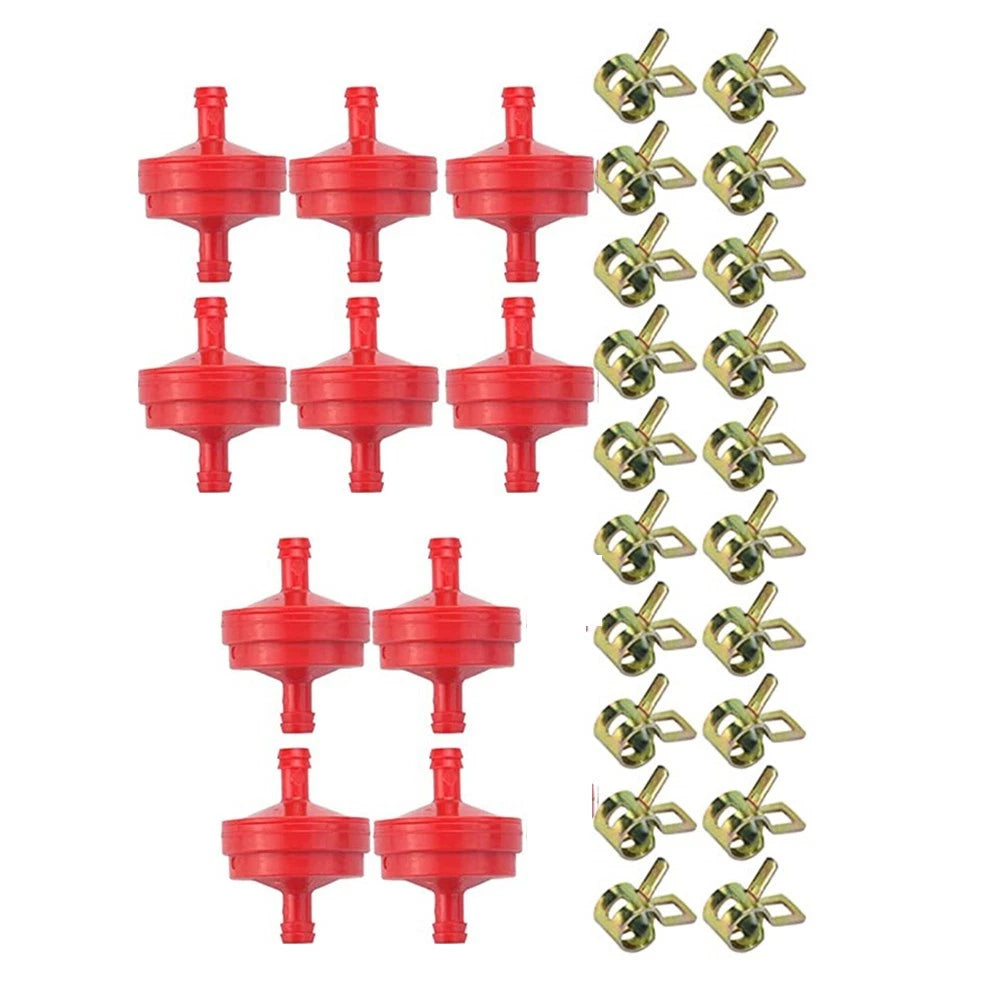 Set of 10 Inline Fuel Filter Clips for