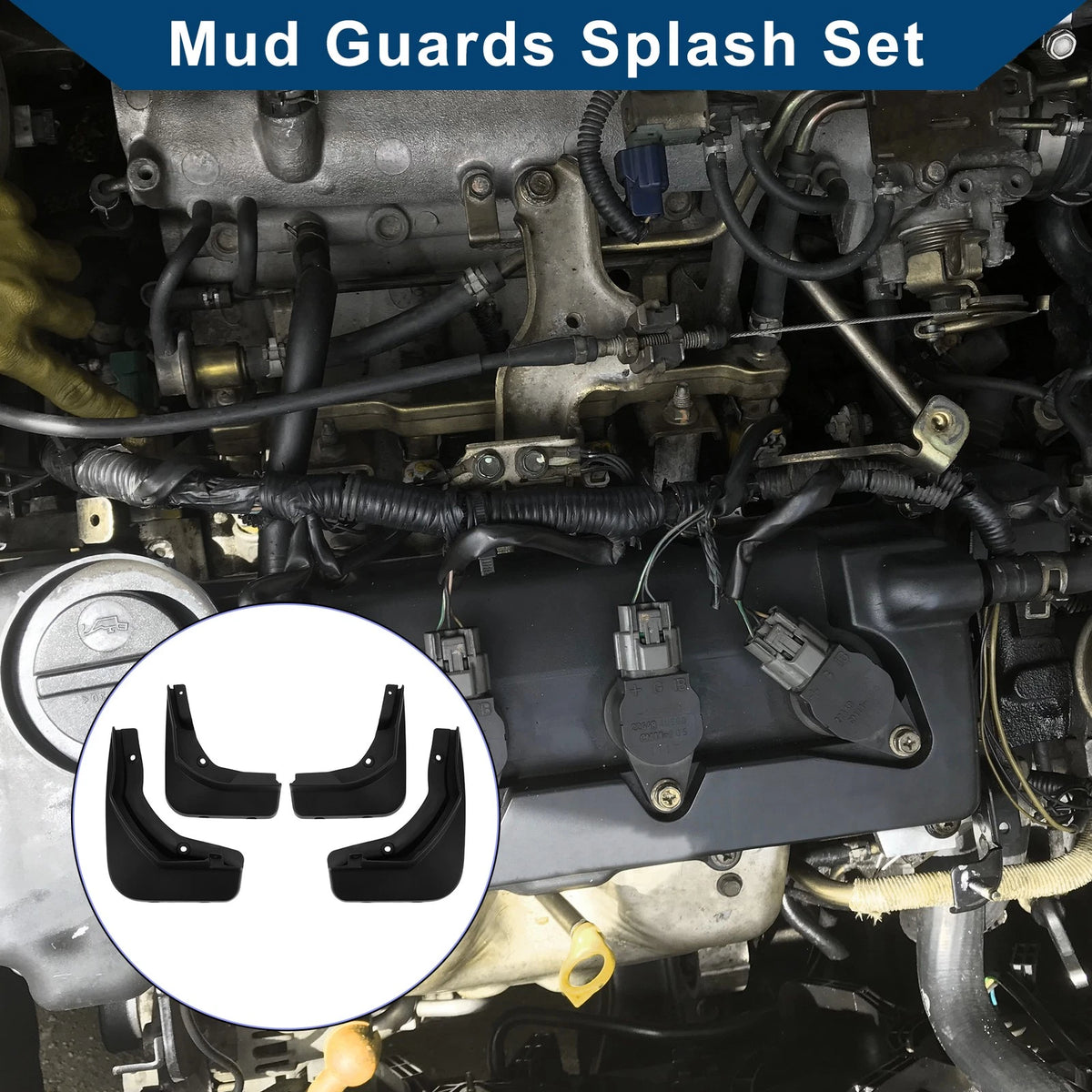 Mud Flaps Splash Guards 1 Set for Mercedes Benz E-Class Sports (2016–2023)
