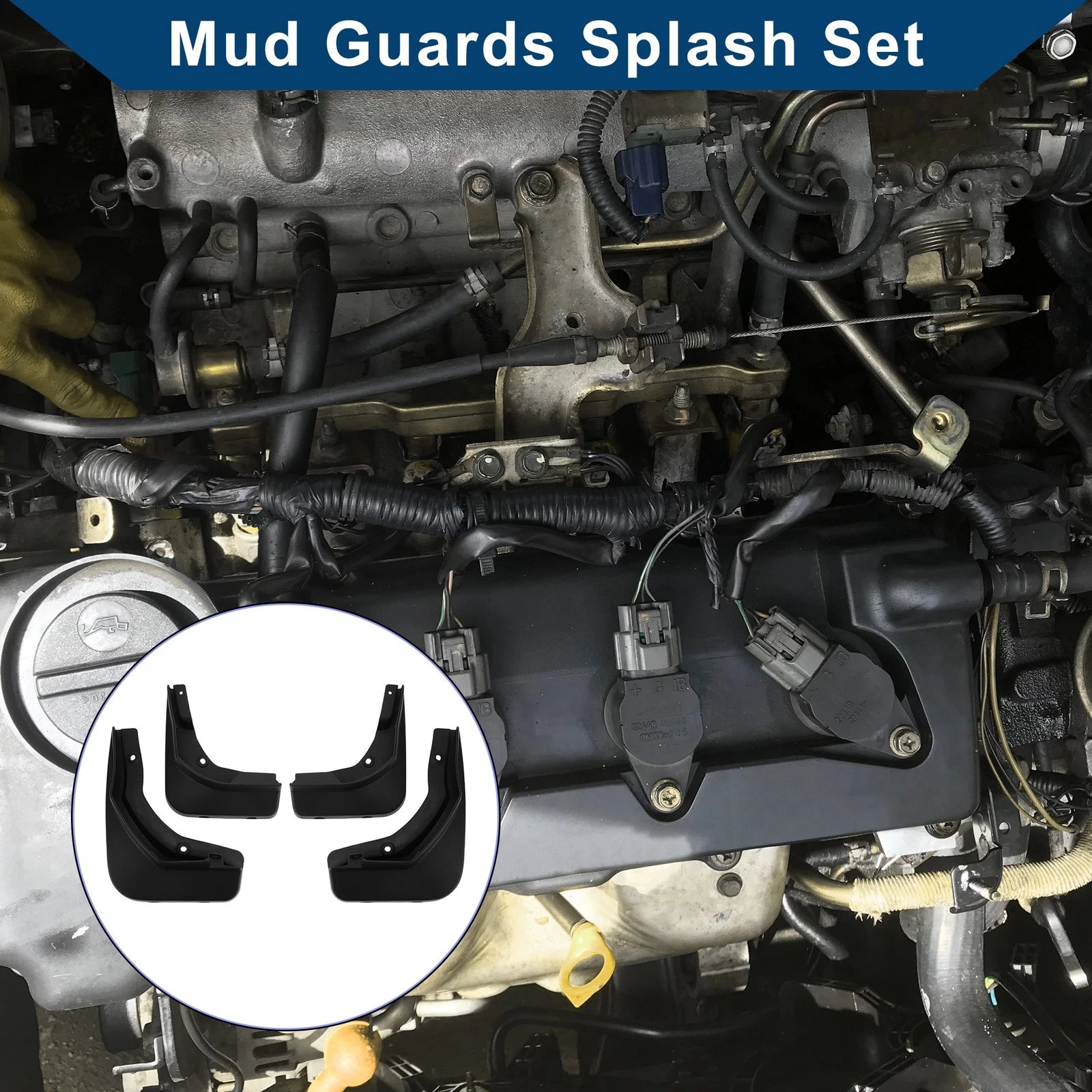 Mud Flaps Splash Guards 1 Set for Mercedes Benz E-Class Sports (2016–2023)