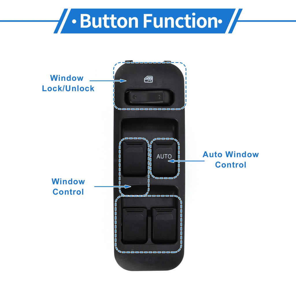 Front Right Side Power Window Switch for Suzuki Every Lapin Alto (2004–2020)