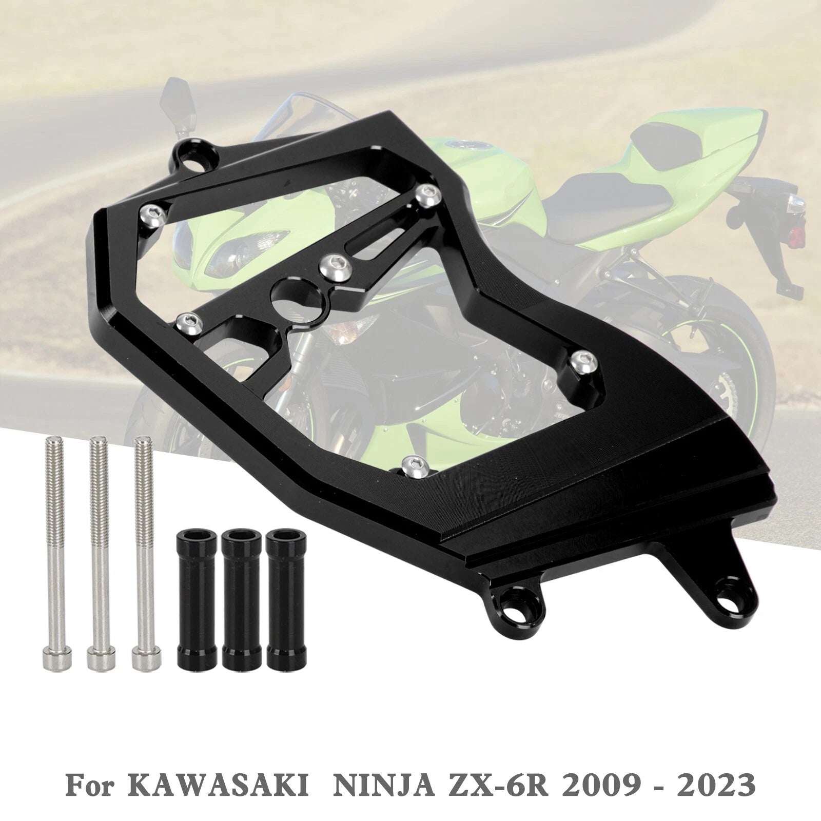 Front Sprocket Cover Chain Guard for Kawasaki Ninja ZX-6R (2009–2023) Black T9