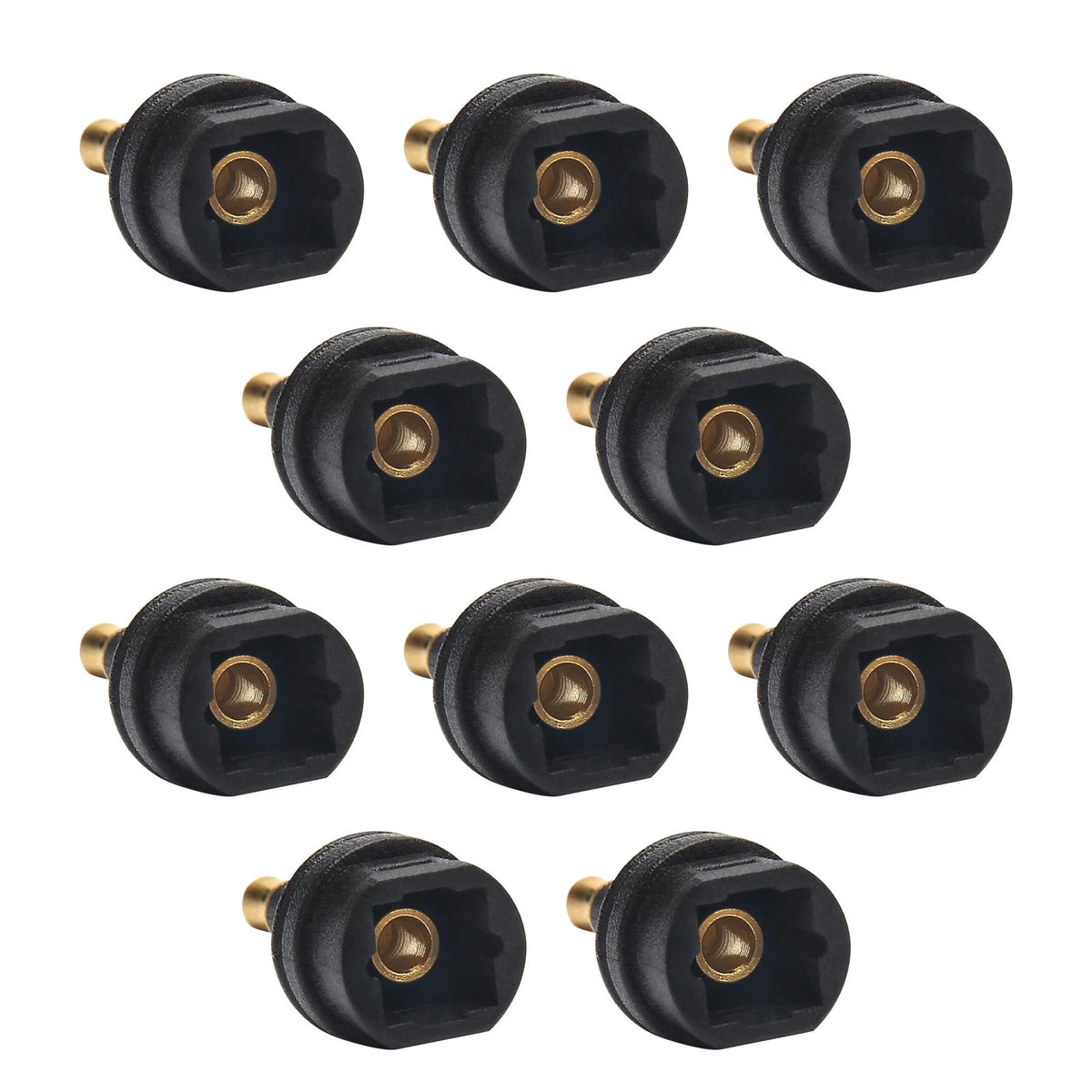 10Pcs Toslink Optical Audio Adapters for