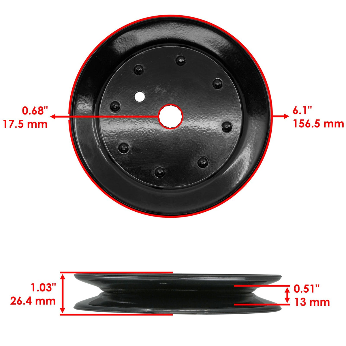 Deck Spindle Pulley Replacement for Ryobi 13AC26JD058 (2013–2018)
