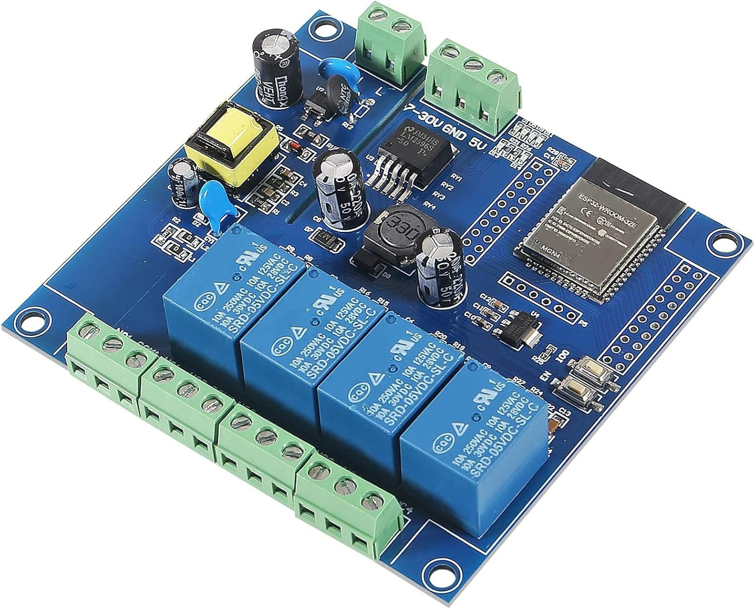 4 Channel Relay Module for ESP32 WROOM-32E (Compatible)
