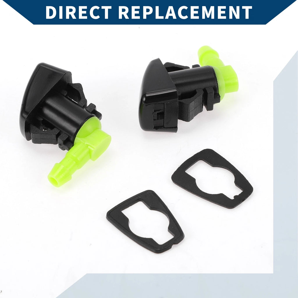 2X Front Windshield Washer Nozzles No. 68260443AA/55372143AB for Jeep Commander (2006–2010)