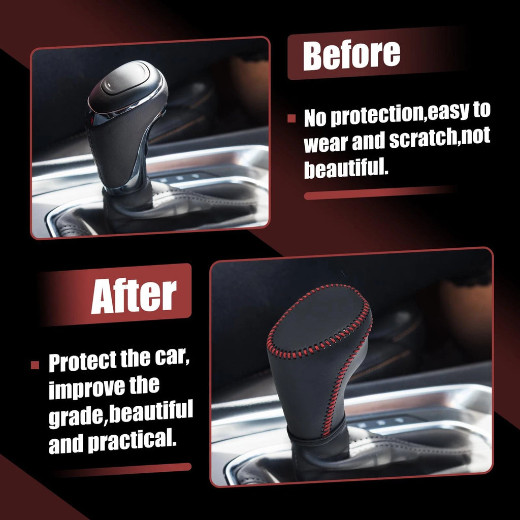Gear Shift Knob Cover Protector Red Thread for Chevrolet Equinox (2018–2021)
