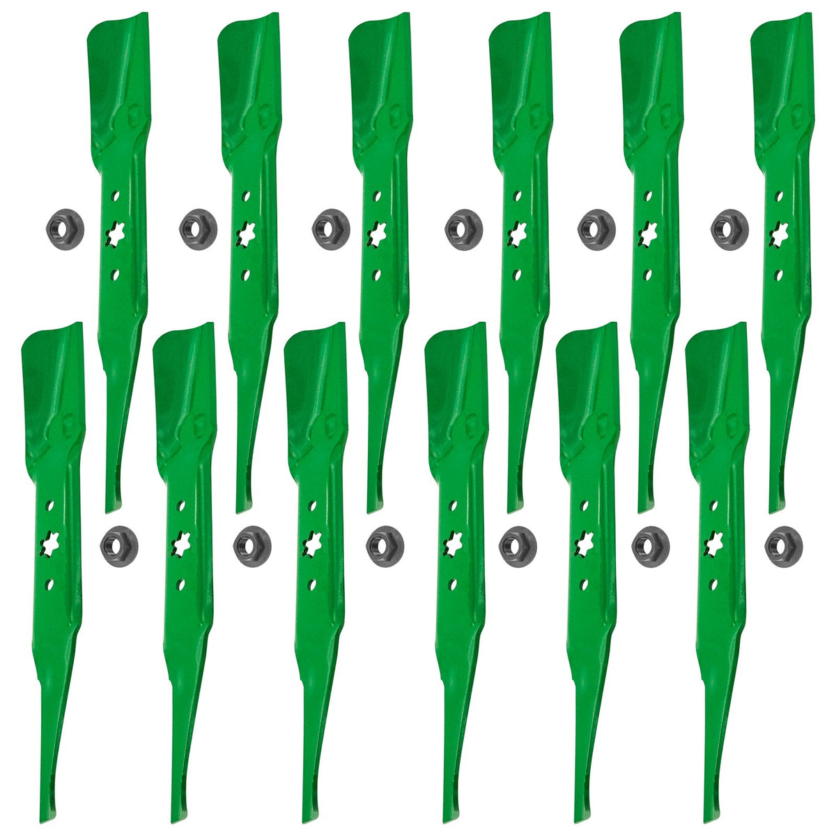 Deck Blades 54 Inch Replacement Set with Nuts for MTD Cub Cadet (2005–2015)