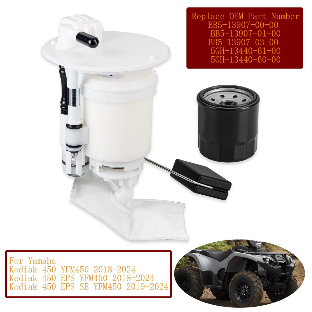Fuel Pump Assembly & Oil Filter for Yamaha Kodiak 450 (2018–2024) BB5-13907-00-00