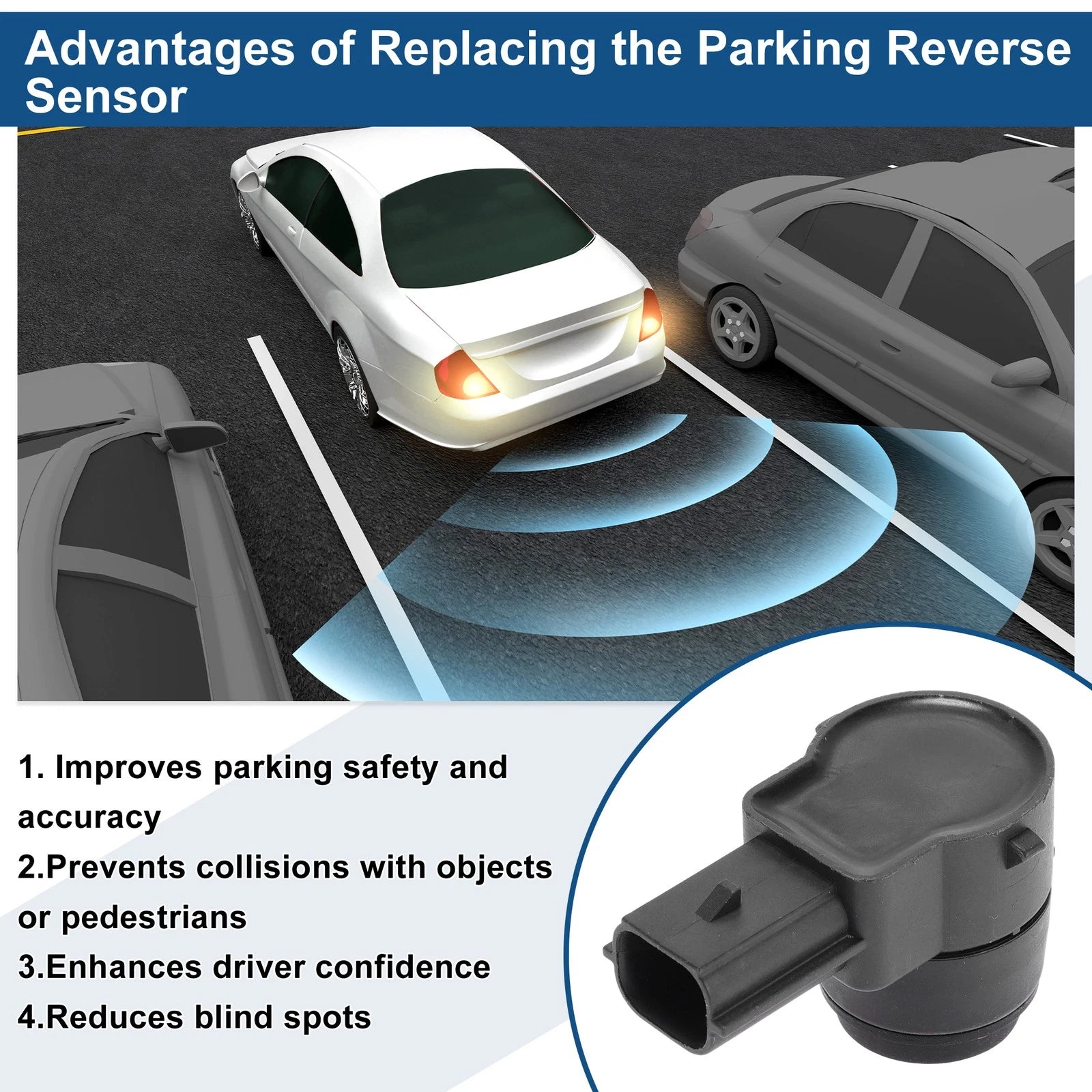 Reverse Backup Parking Sensor No.253A44101R for Renault Kadjar (2015–2019)