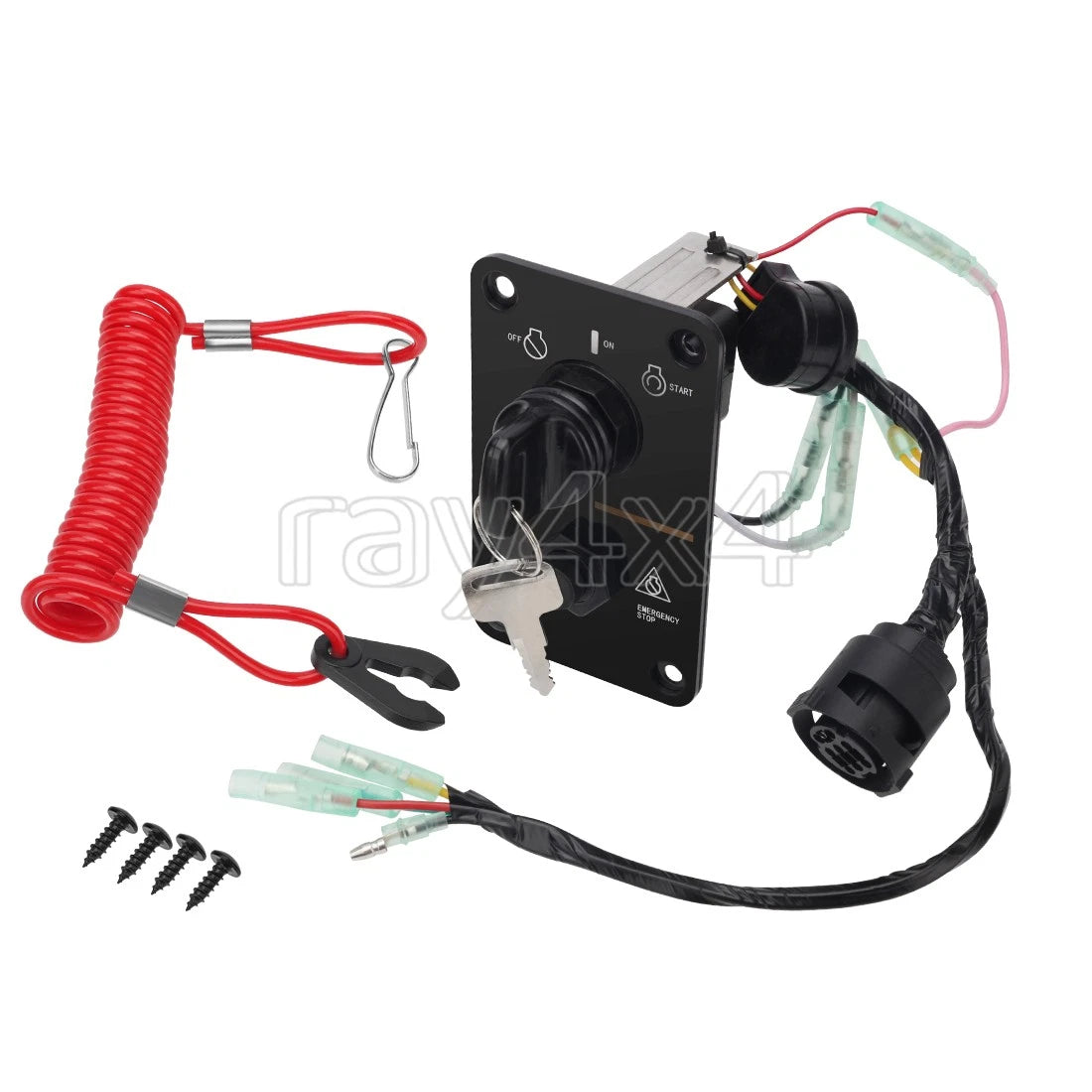 Outboard Single Engine Key Switch Assembly for Yamaha (704-82570-12-00)