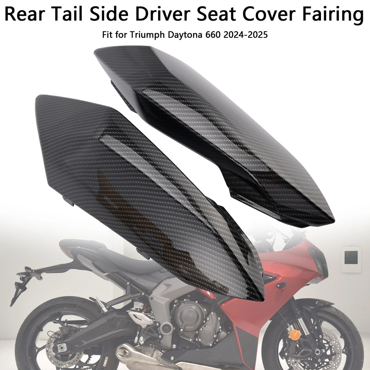 Rear Tail Side Driver Seat Cover Fairing for Daytona 660 (2024–2025)