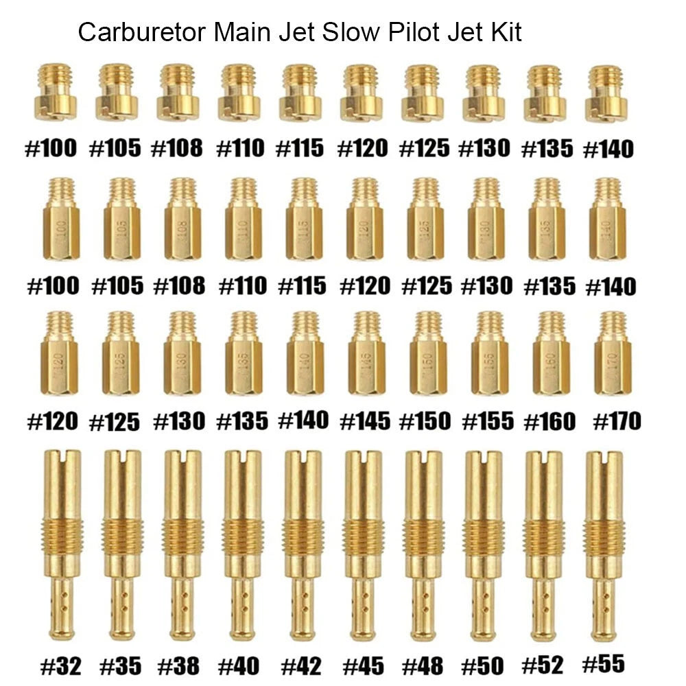 30Pcs Main Jet & 10Pcs Slow Jet Kit for PWK Keihin OKO CVK (All Years)