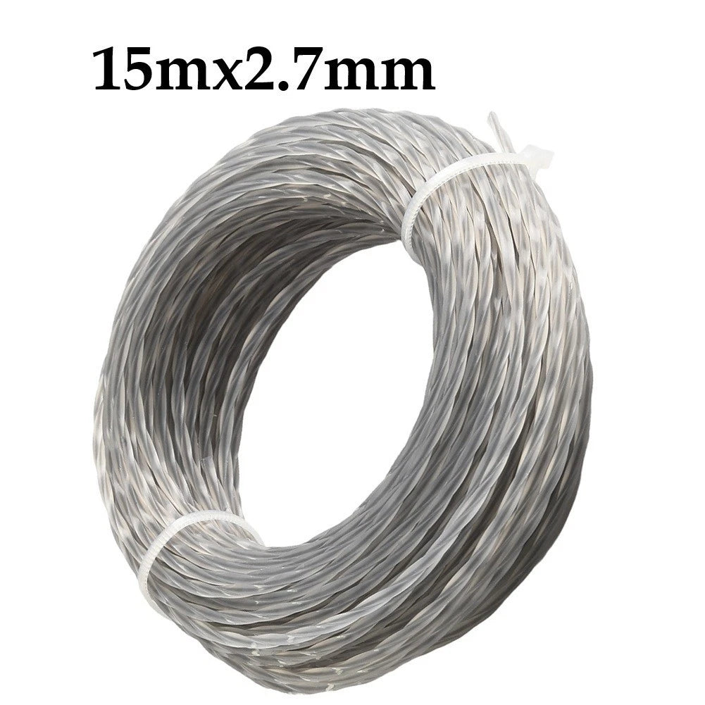 15 Meter Heavy Duty Nylon Cord for Lawnmower & Brush Cutter