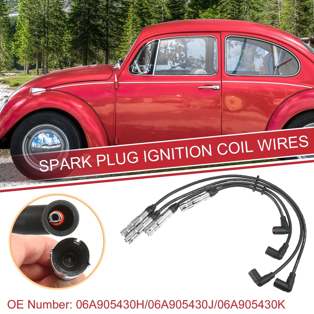 Spark Plug Wire Ignition Coil Cable Set for VW Beetle Golf (2001–2020)