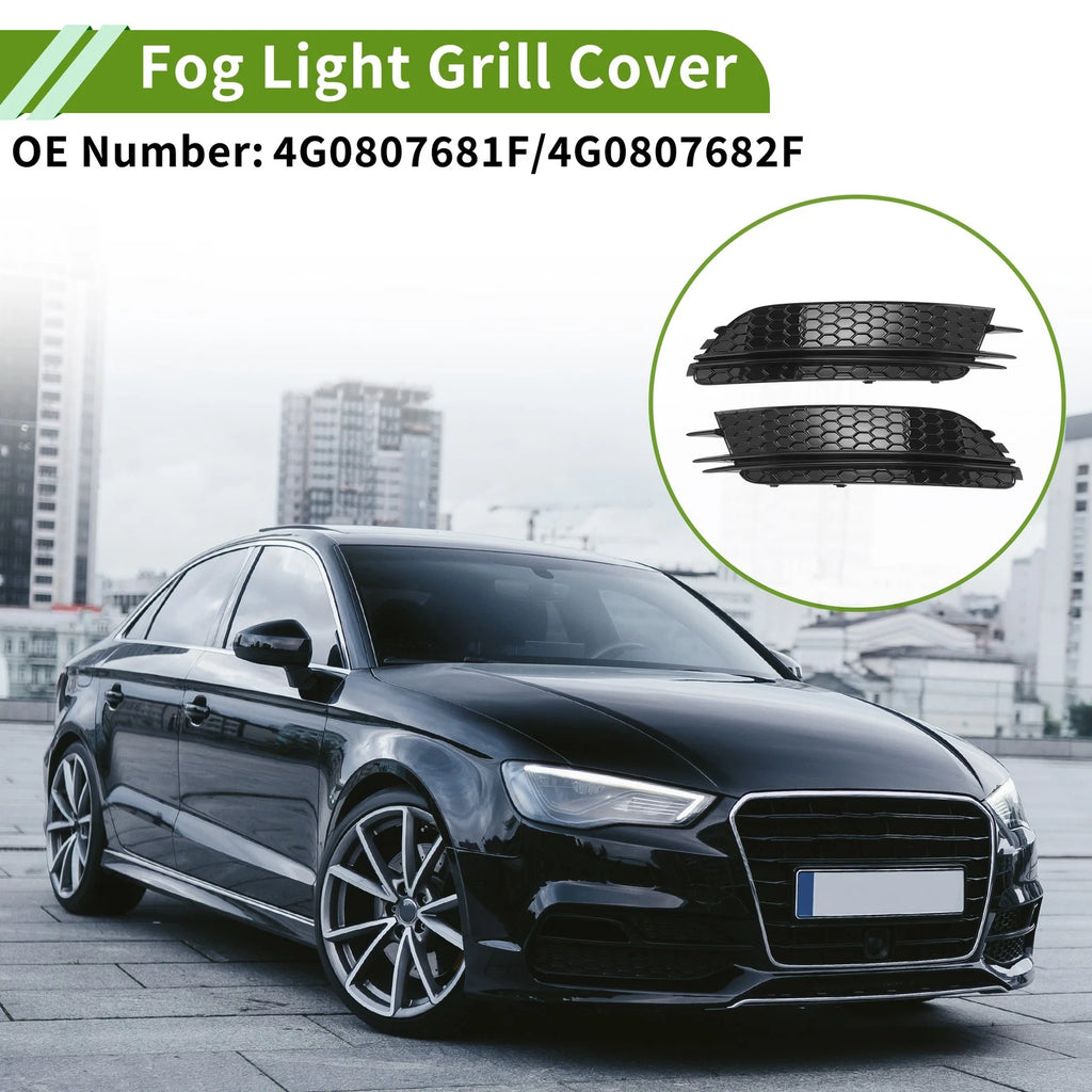 Front Fog Light Grill Pair for Audi A6 C7 (2012–2015) Left Right