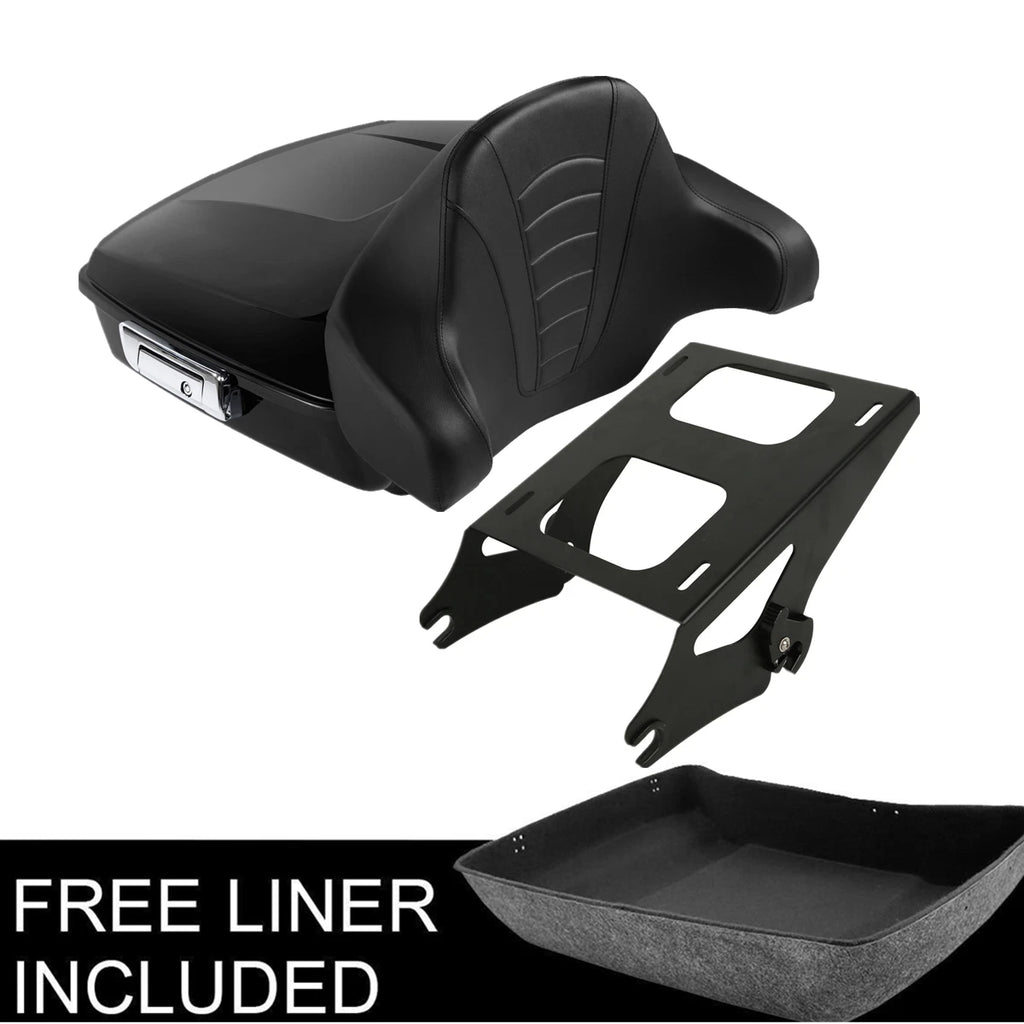 Chopped Trunk Backrest Pad Mount Rack for Harley Electra Road Glide (2014–UP)
