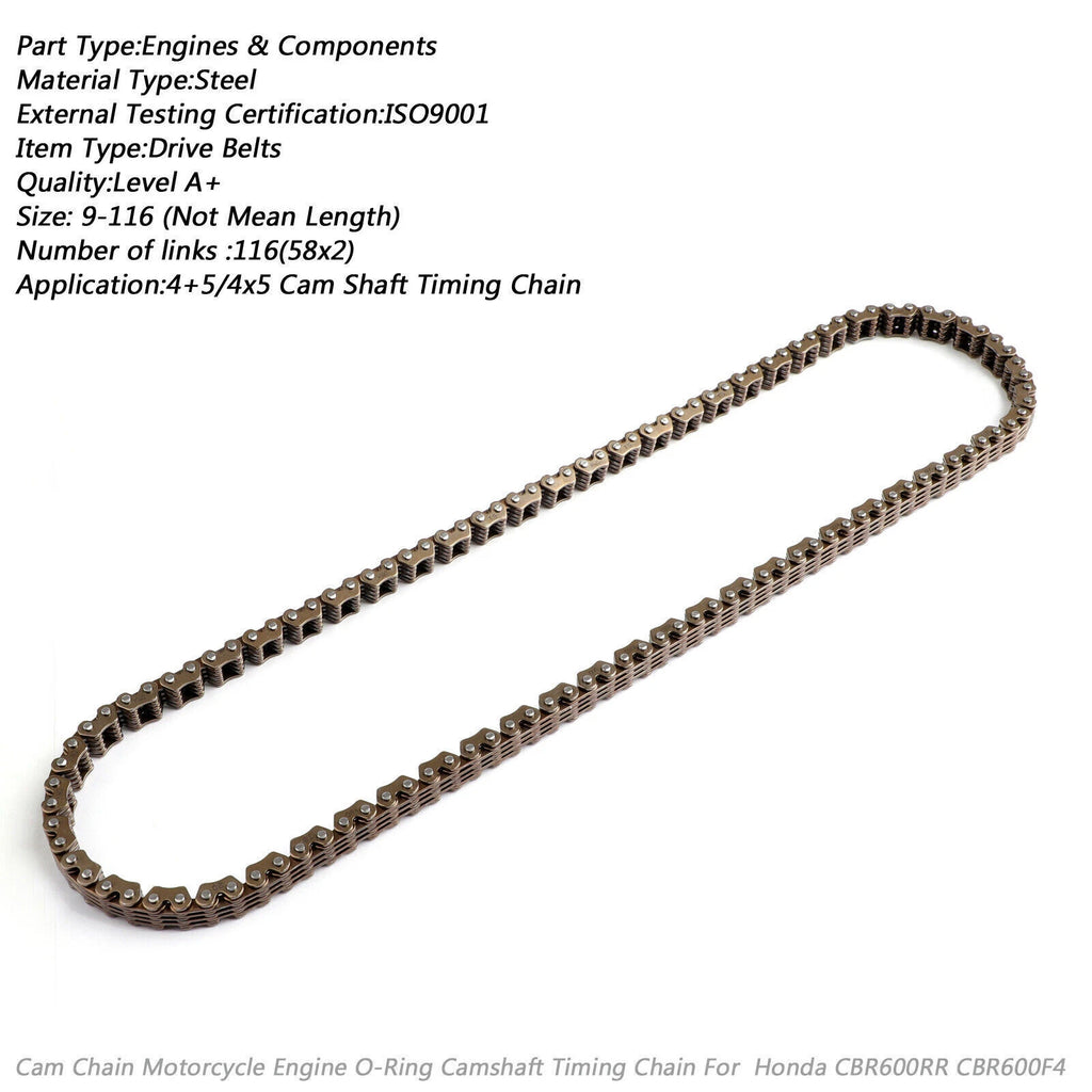 Timing Cam Chain 116L for Honda CBR600F2 F3 F4 F4i RR (1991–2007)