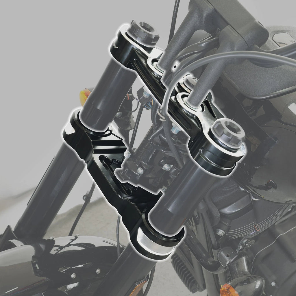 Front Fork Upper & Lower Triple Tree Clamps for Harley Low Rider ST (2022–2025)