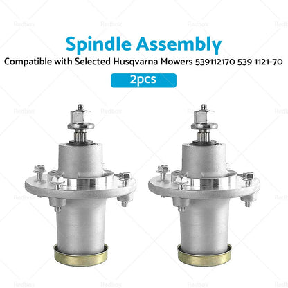 2X Spindle Assembly for Husqvarna Mowers (539112170, 539 1121-70)