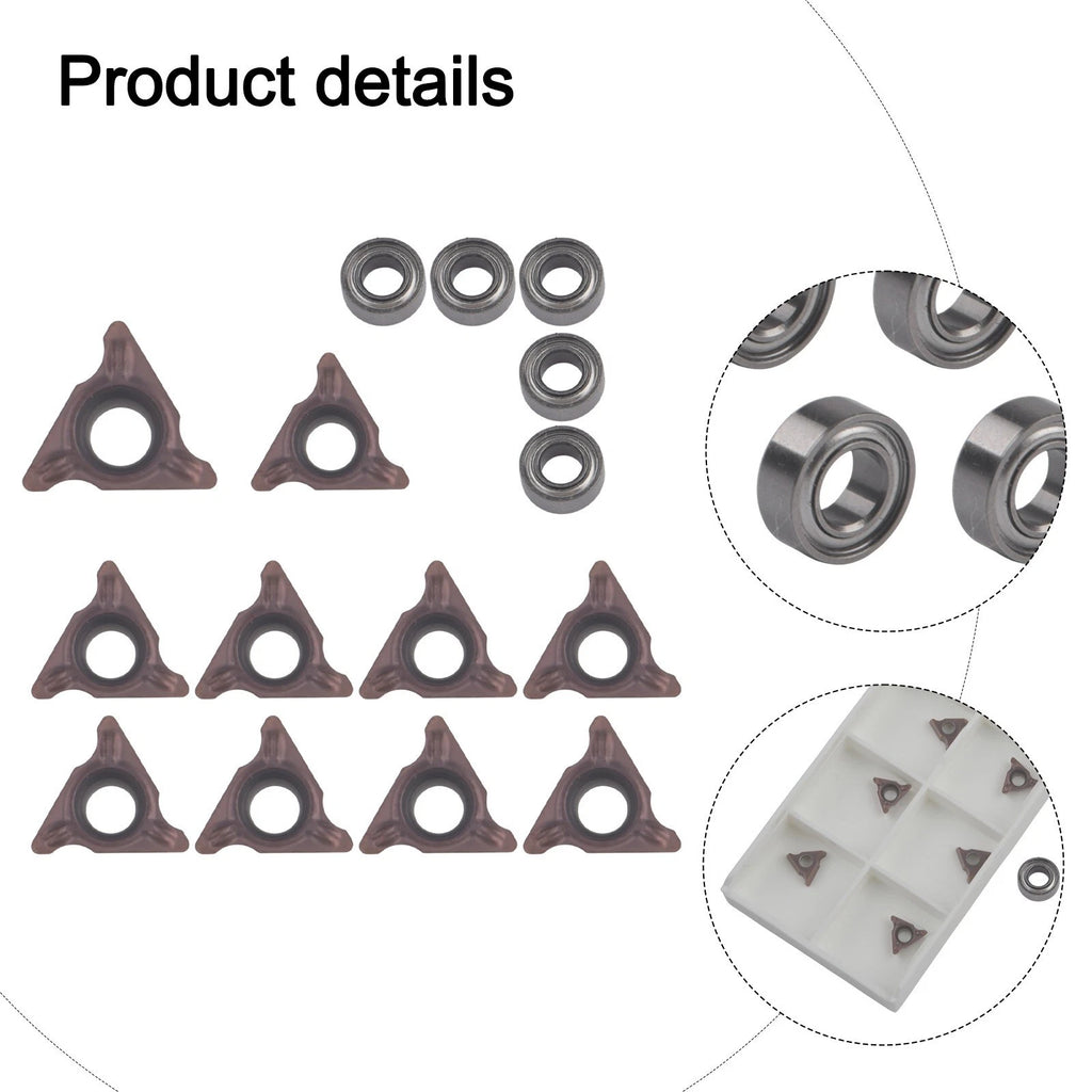 5X Efficient Indexable Inserts with 5 Bearings for Various Materials Processing