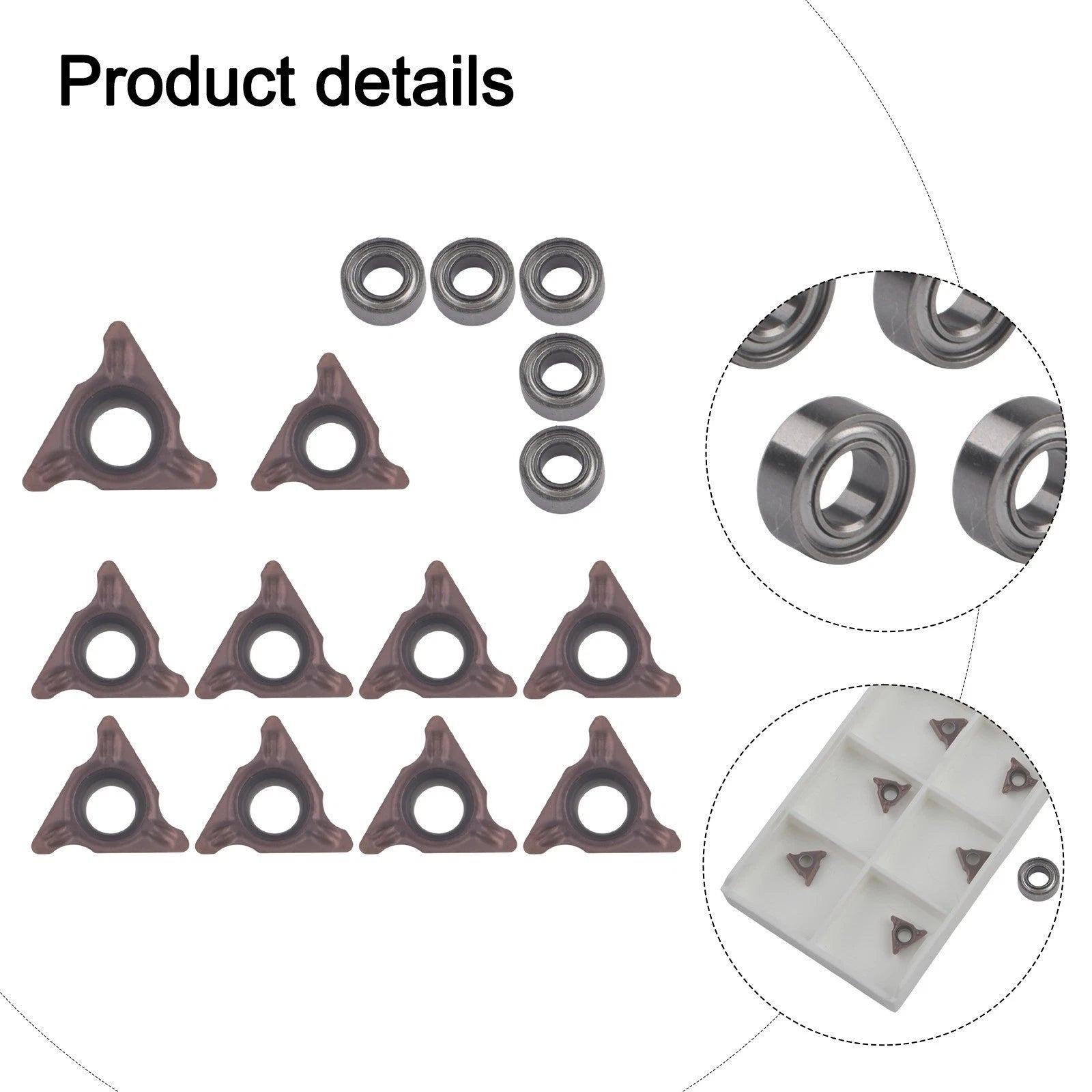 5X Efficient Indexable Inserts with 5 Bearings for Various Materials Processing