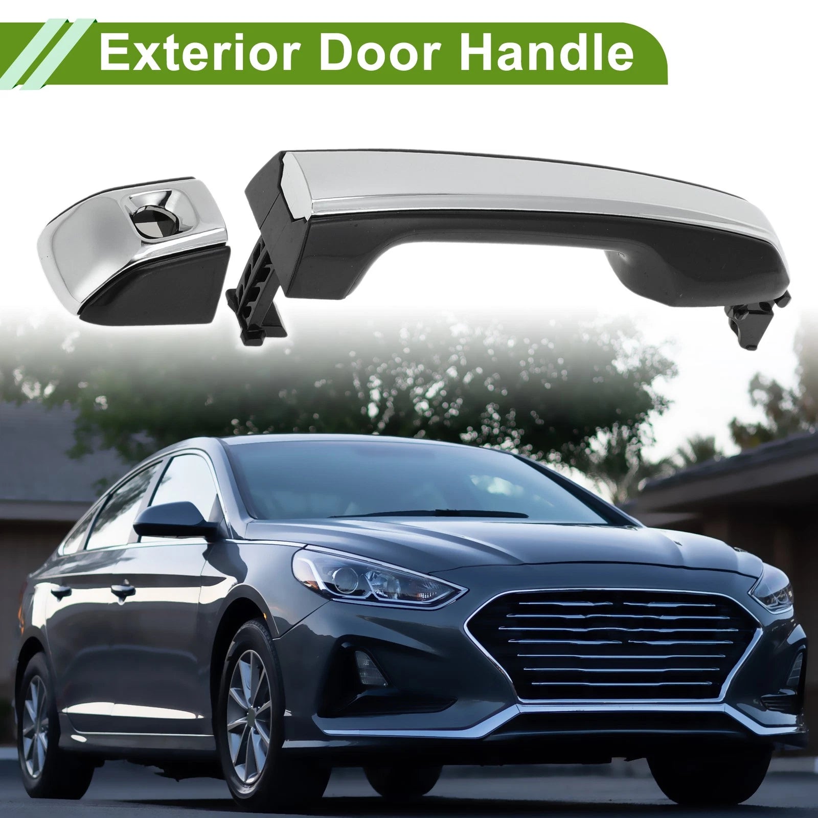 Exterior Door Handle Front Left Replacement for Toyota Lexus GX460 4Runner (2003–2019)