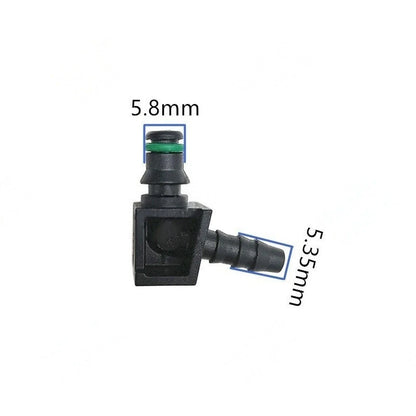 45 Degree Black Plastic Fuel Connector 2 Hole Return Joint for Vehicle Use