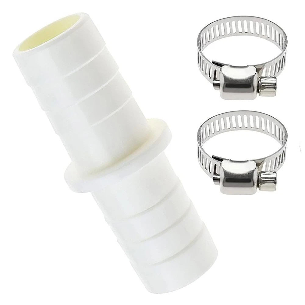Drain Pipe Connector for Washing Machine with 2 Hose Clamps
